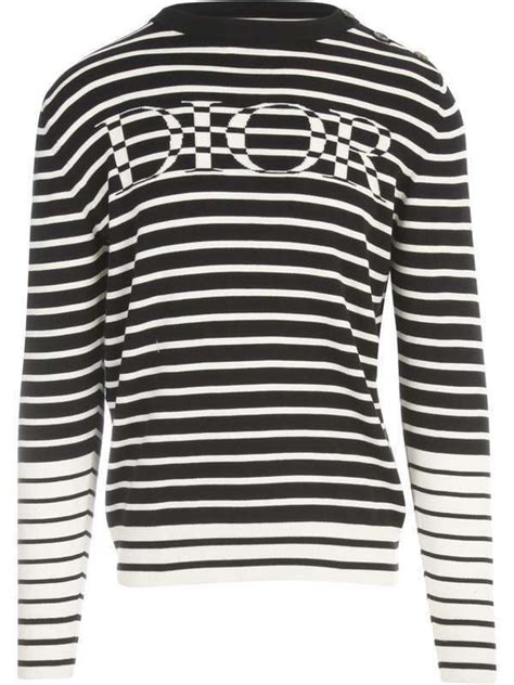 dior crew neck jumper|christian Dior striped v neck.